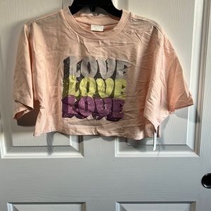 Abound Pink Love Crop Top ....MSRP $17